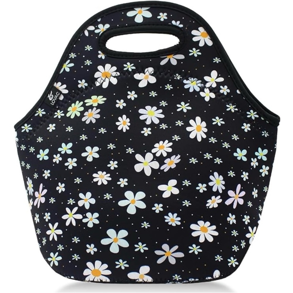 Insulated Floral Lunch Bag with Zipper